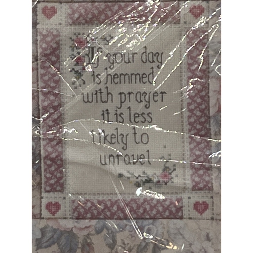 Creative Circle Hemmed w/ Prayer Counted Cross Stitch 1026 (9" x 15.5") Vtg NIP